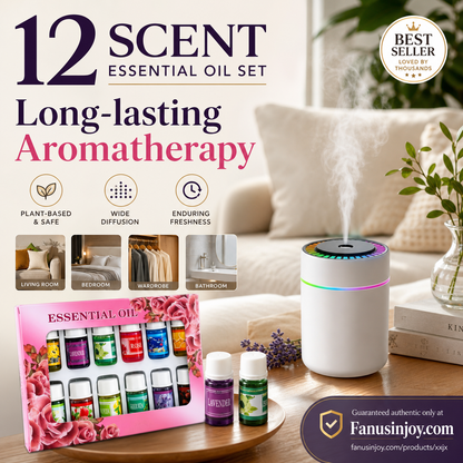 ⚡⚡⚡LAST 44 PCS LEFT!!! 🔥Limited Time 50% Off！🎁🌺The fresh scent lifts your mood！🌷12-Pack Water Soluble Essential Oils Set