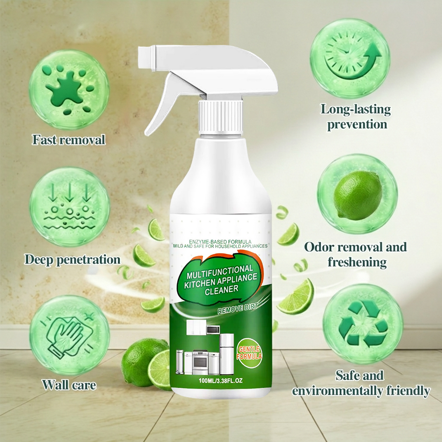 🔥 Save 60% Today Only⚡ Multi-Purpose Enzyme Foam Cleaner - Effortlessly Removes Grease in Seconds