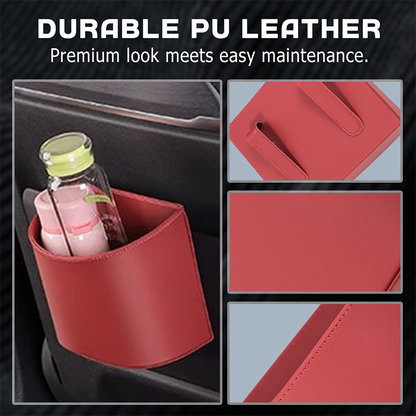 ⚡⚡⚡LAST 44 PCS LEFT!!! 🥳2026 HOT SALE🥳💞50K+ SOLD!🚗🧺 50% OFF! Leather Car Door Cup Holder – Wide‑mouth opening, easy reach for drinks & phone. Clip‑on secure fit. PU leather, tough & stylish. 🛡️✨