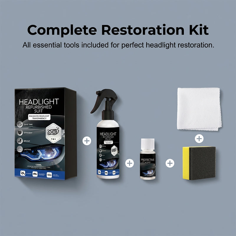 ⚡⚡⚡LAST 44 PCS LEFT!!! 🏆LAST DAY SALE: ONLY $ 19.99!!🚗 🔆Professional Car Headlight Restoration Kit🫧 – Removes yellowing & scratches, restores clarity & UV protection – easy DIY solution ✨