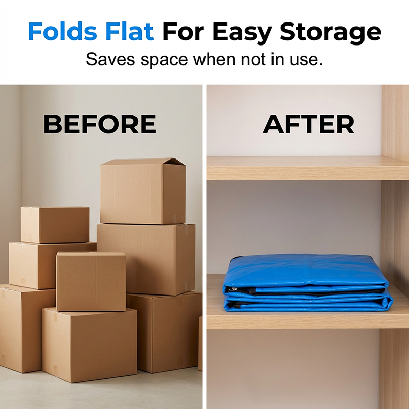 📦Last Day Special Price:$14.99!!!🧳 Collapsible Storage and Moving Bag – Heavy-duty handles & zippered closure – Folds flat, perfect for moving, travel or closet organization – reusable & easy to clean 🏠