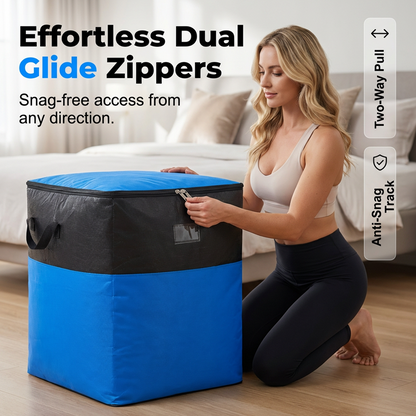 📦Last Day Special Price:$14.99!!!🧳 Collapsible Storage and Moving Bag – Heavy-duty handles & zippered closure – Folds flat, perfect for moving, travel or closet organization – reusable & easy to clean 🏠