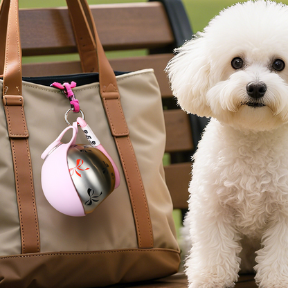 🐾 Foldable Pet Water Bottle for Travel – Portable Stainless Steel Hydration Bottle with Silicone Bowl