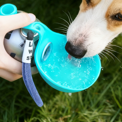 🐾 Foldable Pet Water Bottle for Travel – Portable Stainless Steel Hydration Bottle with Silicone Bowl