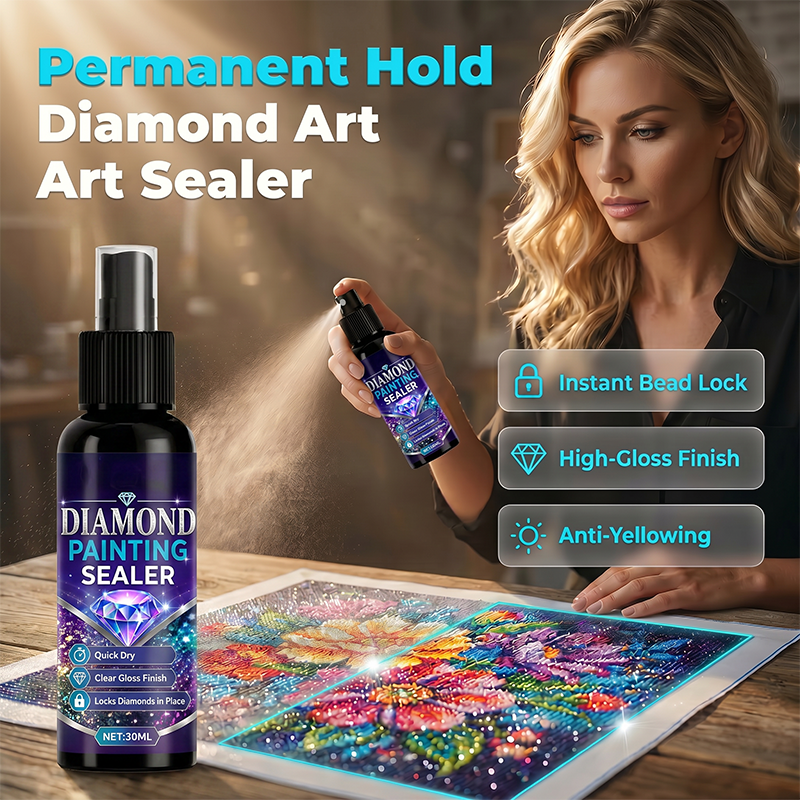 💎✨ Diamond art sealer – locks beads, glossy finish, dries fast & lasts
