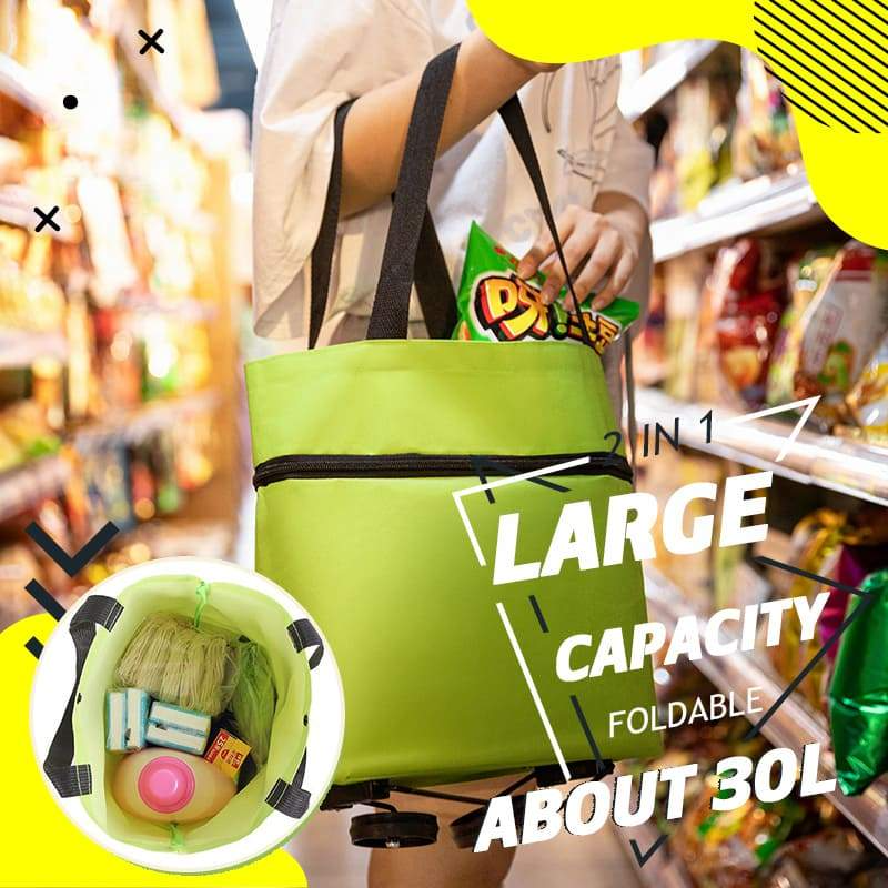 ⚡⚡⚡LAST 44 PCS LEFT!!! 🔥HOT SALE 50% OFF🔥Foldable 2-in-1 Shopping Bag