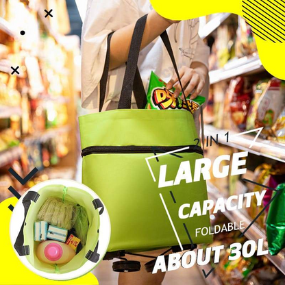 ⚡⚡⚡LAST 44 PCS LEFT!!! 🔥HOT SALE 50% OFF🔥Foldable 2-in-1 Shopping Bag