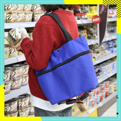 ⚡⚡⚡LAST 44 PCS LEFT!!! 🔥HOT SALE 50% OFF🔥Foldable 2-in-1 Shopping Bag