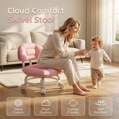 ⚡⚡⚡LAST 44 PCS LEFT!!! 🪑50% OFF NOW! ⏰ Rolling Low Stool with Backrest – Padded seat & silent casters – Perfect for workshops, garages or studios – comfortable and mobile 🛠️✨