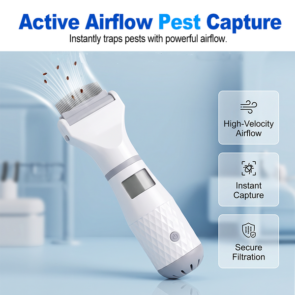 🛡️ Electric Flea Comb for Pets | Chemical-Free Pest Removal with Gentle Fine Steel Teeth ✨