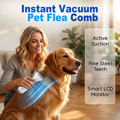 🛡️ Electric Flea Comb for Pets | Chemical-Free Pest Removal with Gentle Fine Steel Teeth ✨