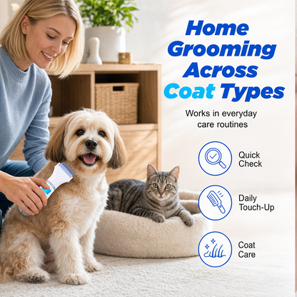 🛡️ Electric Flea Comb for Pets | Chemical-Free Pest Removal with Gentle Fine Steel Teeth ✨