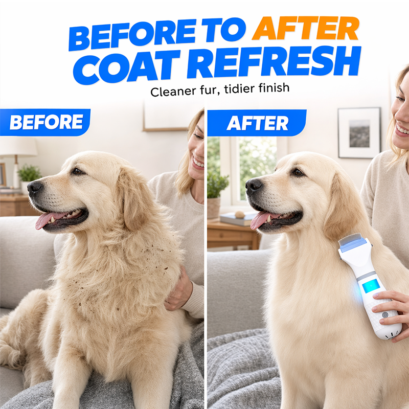 🛡️ Electric Flea Comb for Pets | Chemical-Free Pest Removal with Gentle Fine Steel Teeth ✨