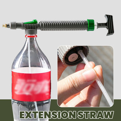 ⚡⚡⚡LAST 44 PCS LEFT!!! 🌿50% OFF NOW! Manual Drink Bottle Sprayer with Adjustable Nozzle‑Portable DIY Garden Spray Tool, Fits Standard Plastic Bottles for Plant Watering, Fertilizing & Pest Control