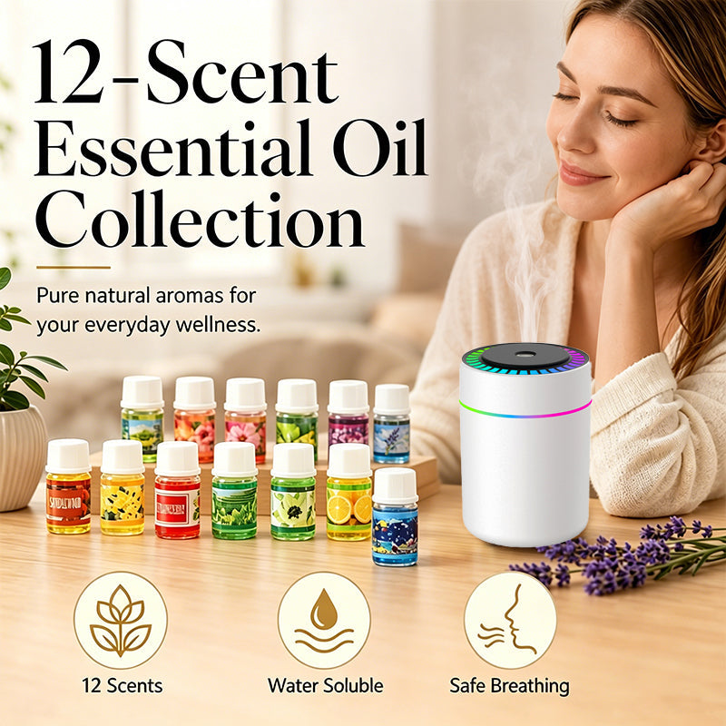 ⚡⚡⚡LAST 44 PCS LEFT!!! 🔥Limited Time 50% Off！🎁🌺The fresh scent lifts your mood！🌷12-Pack Water Soluble Essential Oils Set
