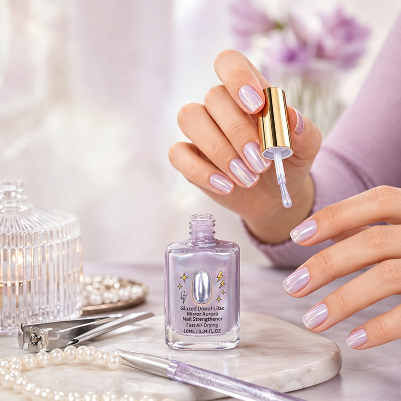 🔥Last Day Buy 1 Get 1 Free $ 9.99 Each🔥💜✨Lilac Glossy Mirror Nail Strengthener