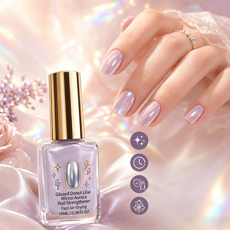 🔥Last Day Buy 1 Get 1 Free $ 9.99 Each🔥💜✨Lilac Glossy Mirror Nail Strengthener
