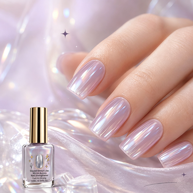 🔥Last Day Buy 1 Get 1 Free $ 9.99 Each🔥💜✨Lilac Glossy Mirror Nail Strengthener