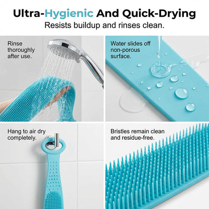 ⏰Last Day Buy 1 Get 1 Free $9.49 Each!!🥳 Silicone Back Scrubber – Dual-Sided Textures for Cleansing & Massage, Flexible Material – Promotes Healthier, Smoother Skin! 🛁💨