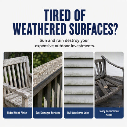 ⚡⚡⚡LAST 44 PCS LEFT!!! 🛡️ 50% OFF! All-Season Wood Restorer – Penetrates deep to restore colour & creates protective shield against UV & moisture. Keep your garden furniture looking new! 🌳💪