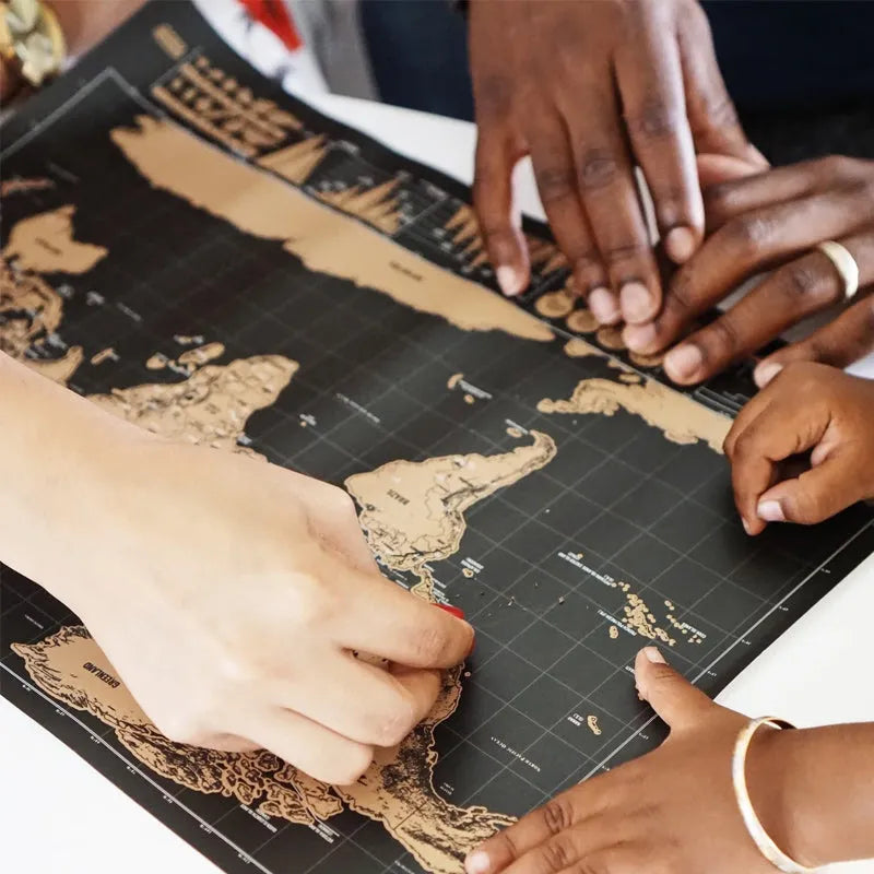 🌍Scratch‑Off World Map Travel Journal | Scratch To Record Your Travel Footprints, Stylish Wall Decor & Perfect Gift For Globetrotters!