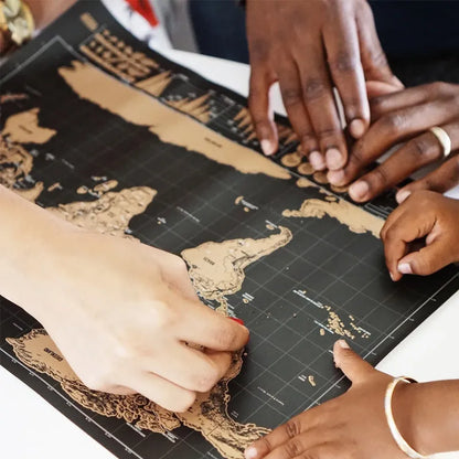 🌍Scratch‑Off World Map Travel Journal | Scratch To Record Your Travel Footprints, Stylish Wall Decor & Perfect Gift For Globetrotters!