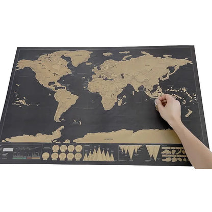 🌍Scratch‑Off World Map Travel Journal | Scratch To Record Your Travel Footprints, Stylish Wall Decor & Perfect Gift For Globetrotters!