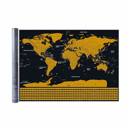 🌍Scratch‑Off World Map Travel Journal | Scratch To Record Your Travel Footprints, Stylish Wall Decor & Perfect Gift For Globetrotters!