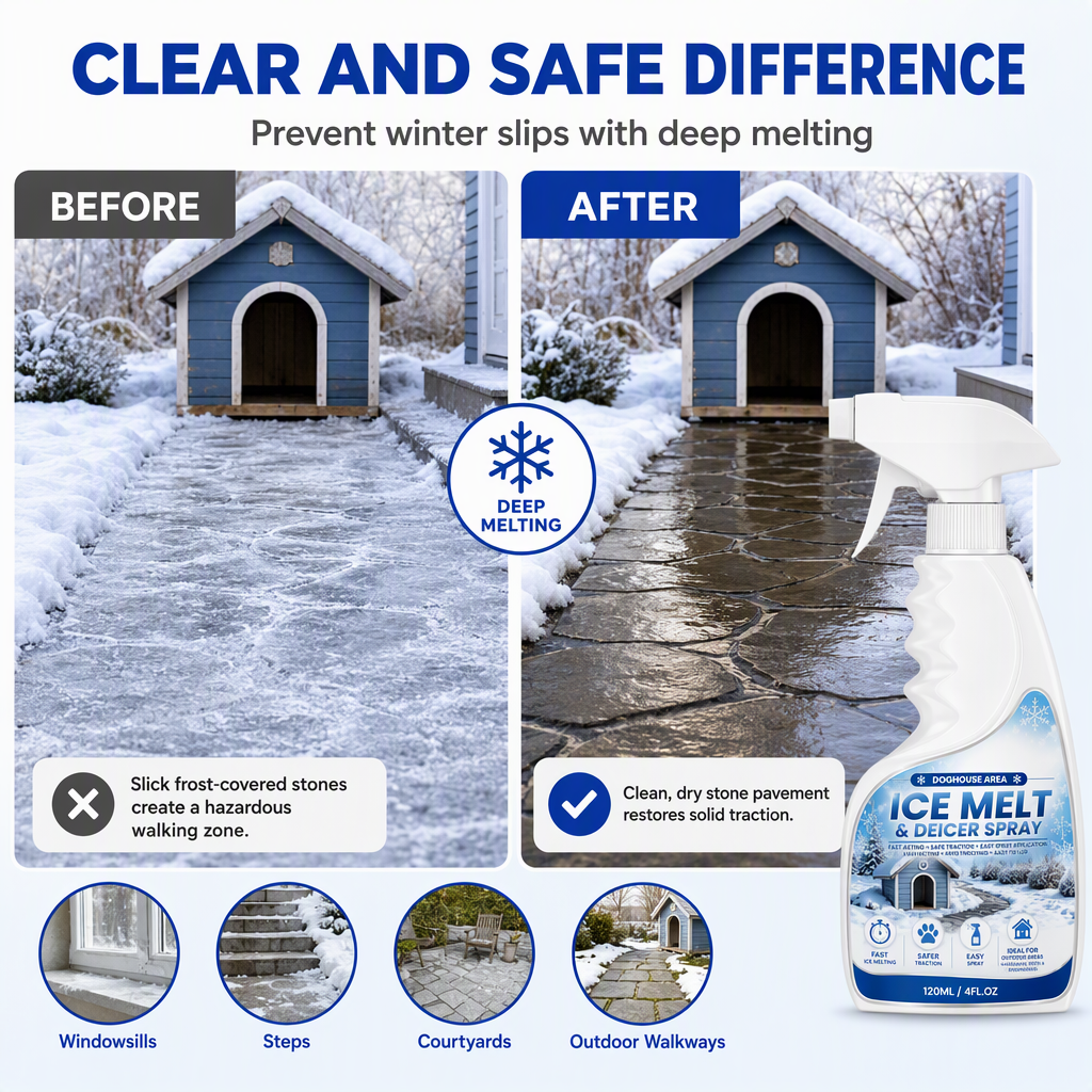 ⚡⚡⚡LAST 44 PCS LEFT!!! Outdoor De-Icing & Snow Melting Spray – pet-safe, dissolves frost on contact. Clear steps, walkways & patios fast